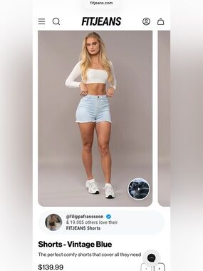 FITJEANS Vintage Blue High-Rise Women’s Denim Shorts